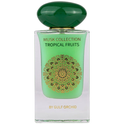 Tropical Fruits Eau de Parfum 60ml från Gulf Orchid – en fräsch doft av tropiska frukter och blommor som utstrålar elegans.