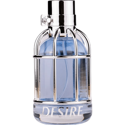 Desire Eau de Parfum 100ml från Maison Asrar: en sofistikerad doft med citrus, kryddor och träiga nyanser för den moderna mannen.