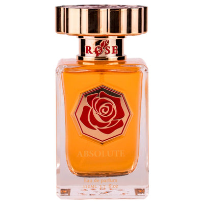 Rose Absolute Eau de Parfum 100ml från Maison Asrar – en tidlös doft med blommiga noter av ros, perfekt för eleganta stunder.