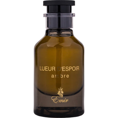 Lueur d'Espoir Ambre Eau de Parfum 100ml från Emir - en unisex doft med varm ambra, kryddiga och träiga toner.