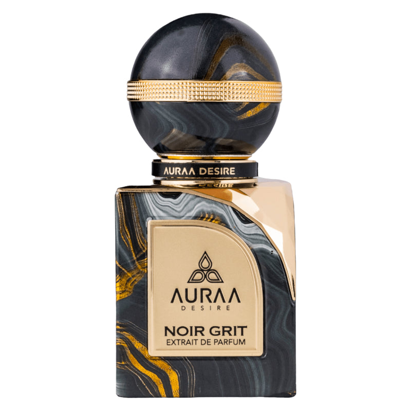 Noir Grit Extrait de Parfum 100ml från Auraa Desire - en djärv unisexdoft med kryddiga och träiga noter för en sofistikerad känsla.