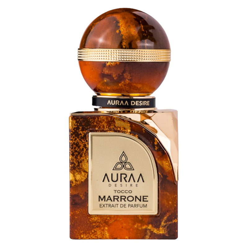 Tocco Marrone Extrait de Parfum 100ml från Auraa Desire: en förförisk doft av trä och kryddor som väcker känslor av elegans och mystik.
