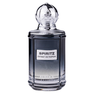 Spiritz Extrait de Parfum 100ml från Auraa Desire: en djärv, maskulin doft med citrus, trä och kryddor för eleganta män.