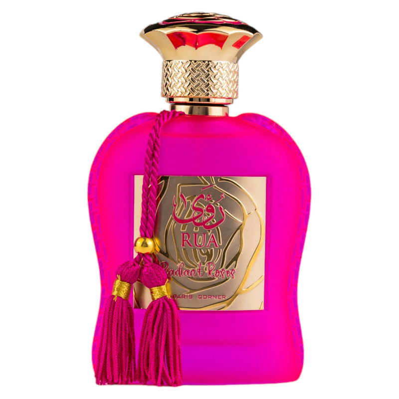 Rua Radiant Roses Eau de Parfum 100ml från Paris Corner – en elegant, blommig doft med rosor och moderna inslag för alla tillfällen.