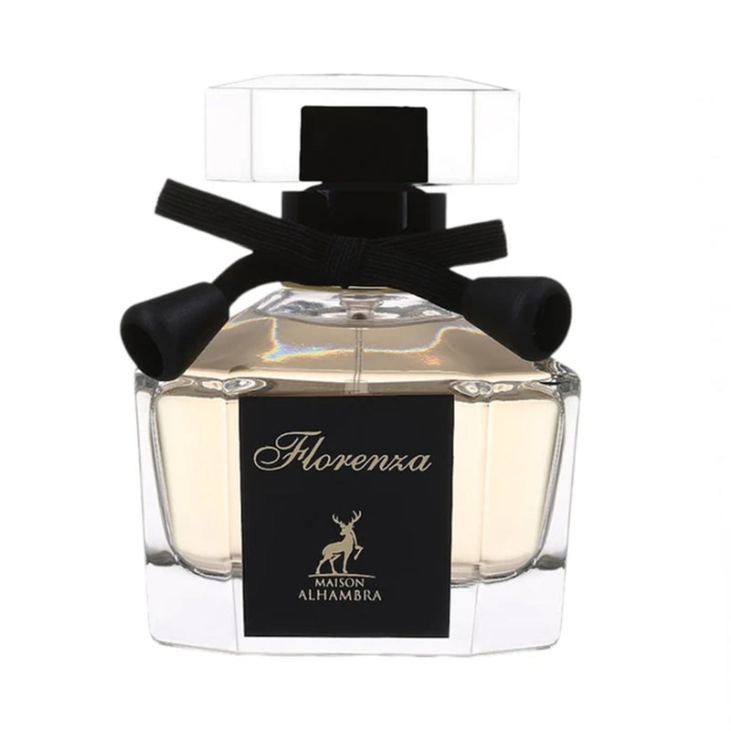 Florenza EDP 100ml från Maison Alhambra: en elegant doft med fruktiga och blommiga noter för den stilmedvetna kvinnan.