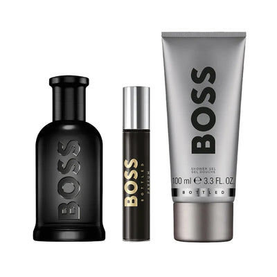 En fräsch och elegant doftupplevelse med Hugo Boss No.6. Inkluderar parfym i 100ml, 10ml och duschgel för en lyxig känsla.