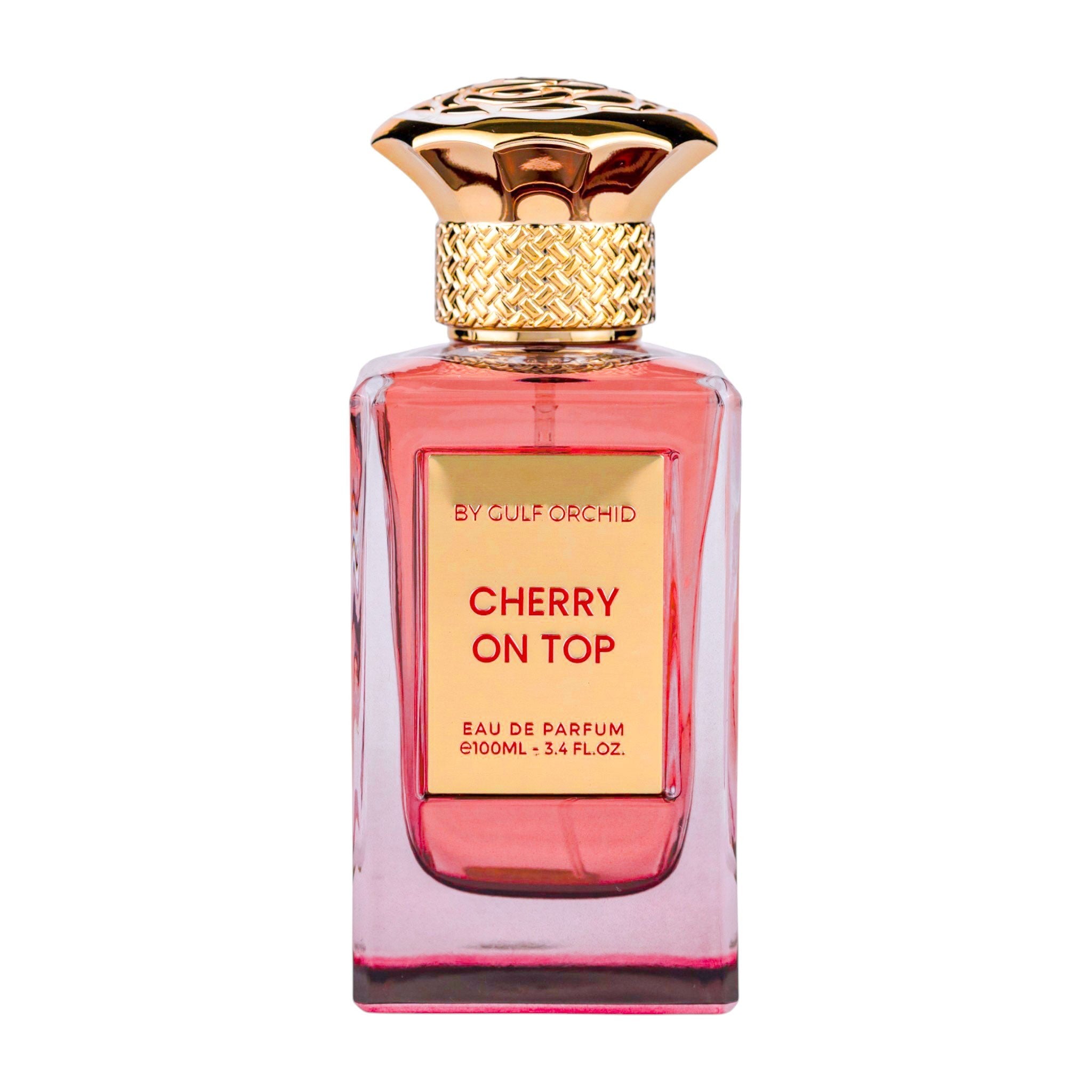 Cherry on Top Eau de Parfum från Gulf Orchid, en fruktig och söt doft med inslag av körsbär, ger en känsla av glädje och lyx.