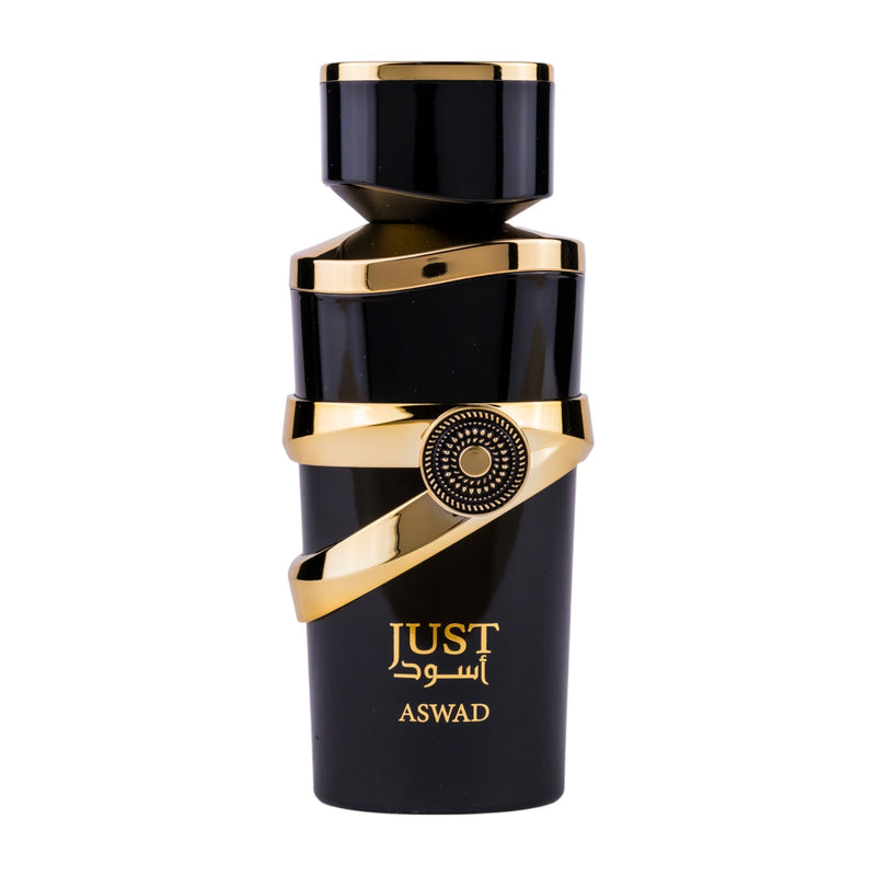 Just Aswad Eau de Parfum 100ml från Fragrance World erbjuder en sensuell och mystisk doftupplevelse med djupa, rika noter av oud och kryddor.