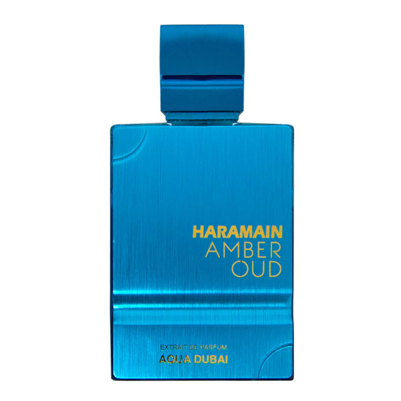 Amber Oud Aqua Dubai 100ml från Al Haramain är en frisk och sensuell doft med inslag av amber och oud, perfekt för eleganta stunder.