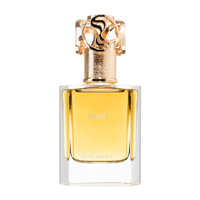 Wajd Eau de Parfum 50ml från Swiss Arabian erbjuder en förtrollande doft med blommiga och träiga inslag, perfekt för alla tillfällen.