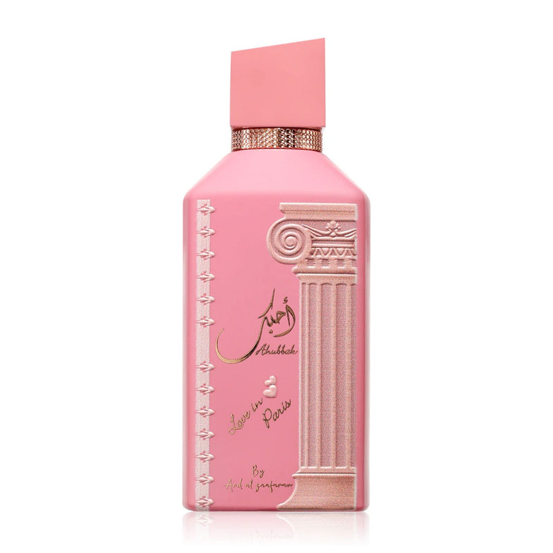 Ahubbak Love in Paris Eau de Parfum 100ml från Ard Al Zaafaran är en romantisk doft med blommiga och fruktiga noter som väcker passion.