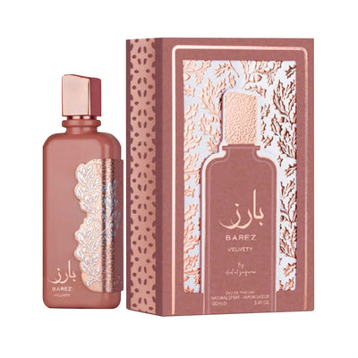 Barez Velvety Eau de Parfum 100ml från Ard Al Zaafaran erbjuder en lyxig doft av blommor och trä, som omfamnar sinnena med elegans.