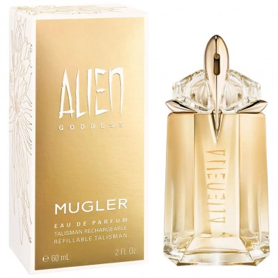 Alien Goddess Refillable Eau de Parfum 60ml från Thierry Mugler: en mystisk och feminin doft som utstrålar styrka och elegans.