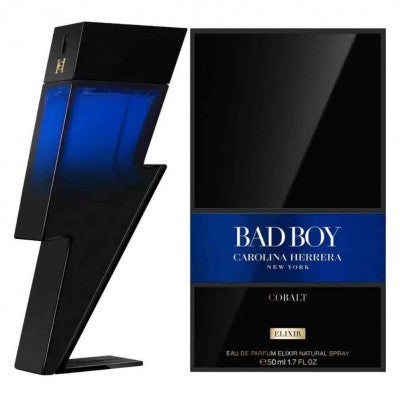 Bad Boy Cobalt Elixir Parfum Intense 50ml från Carolina Herrera – en djärv, maskulin doft med fräschör och mystik.
