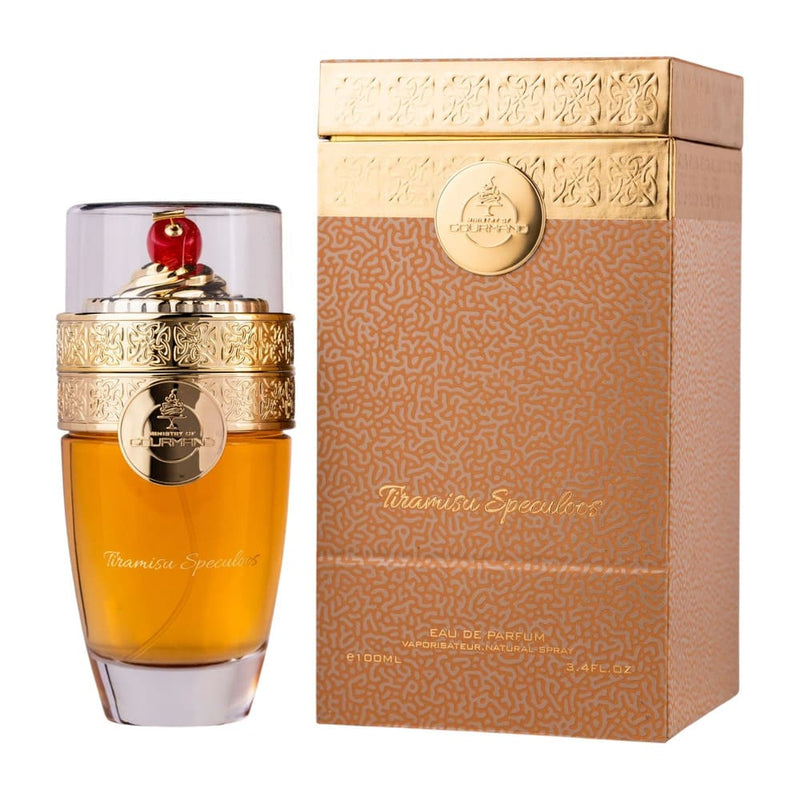 Tiramisu Speculoos 100ml: Exklusiv unisexparfym med doft av mascarpone, kanel och kola, perfekt för höst och vinter.
