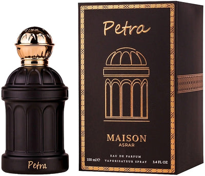 Petra EDP 2ml från Maison Asrar – en elegant och mystisk doft med fräscha, kryddiga och träiga noter för den stilmedvetne mannen.