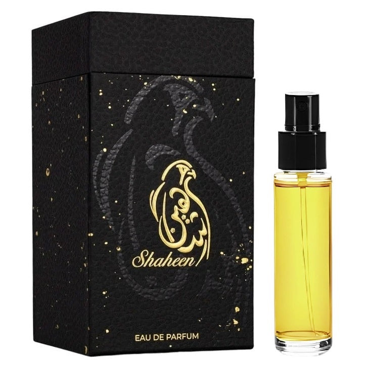 Shaheen Black Eau de Parfum 2ml från Maison Asrar – en exklusiv, mystisk doft med kraftfull närvaro och eleganta noter.